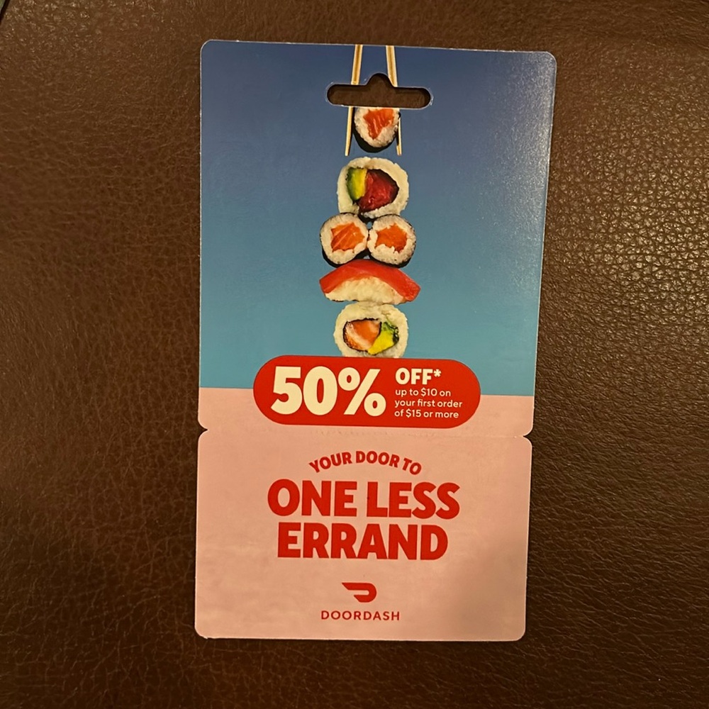 50% off your first DoorDash order